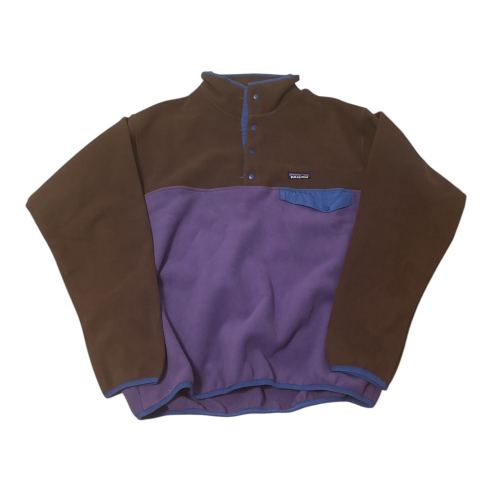Patagonia Synchilla Snap-T Pullover Fleece Jacket USA Made Adult Purple Large